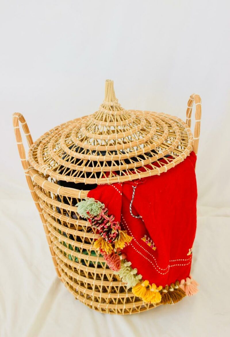 Panier a linge avec couvercle