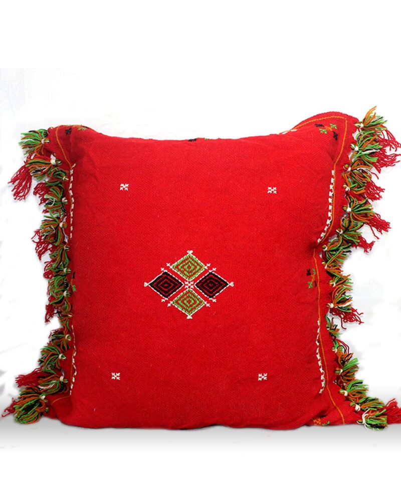Coussin brodé Laine